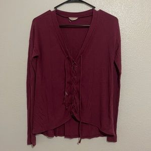 Purple long sleeve top